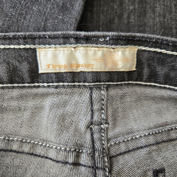 Flying Monkey Black Denim Jeans Size 9 - Picture 8 of 13